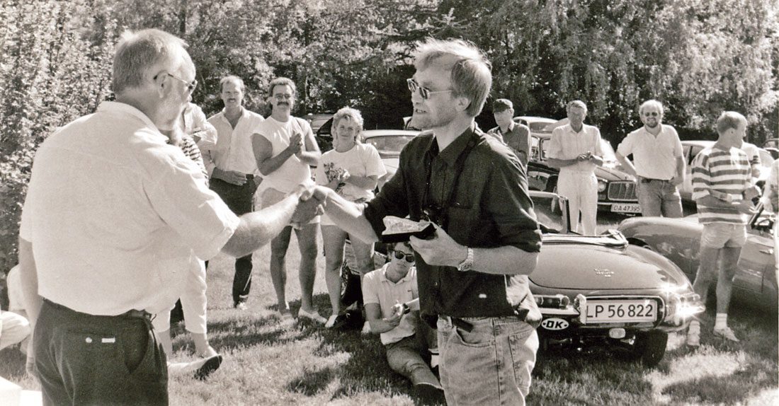 Utenlandske gjester beæret oss med besøk på 10-års jubileet, her den danske redaktør Niels Due Abrahamsen.